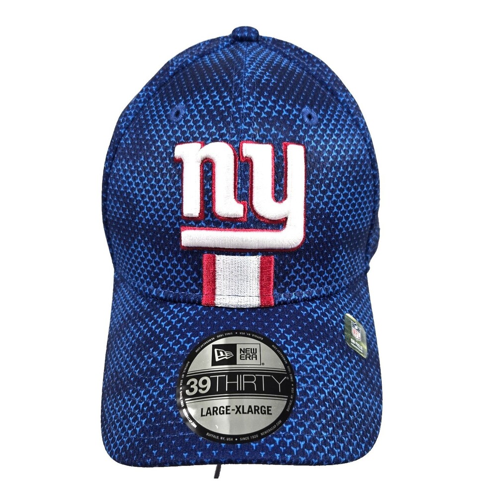 New Era New York Giants Hat Cap Fitted Blue L/XL 39thirty On Field Headwear New